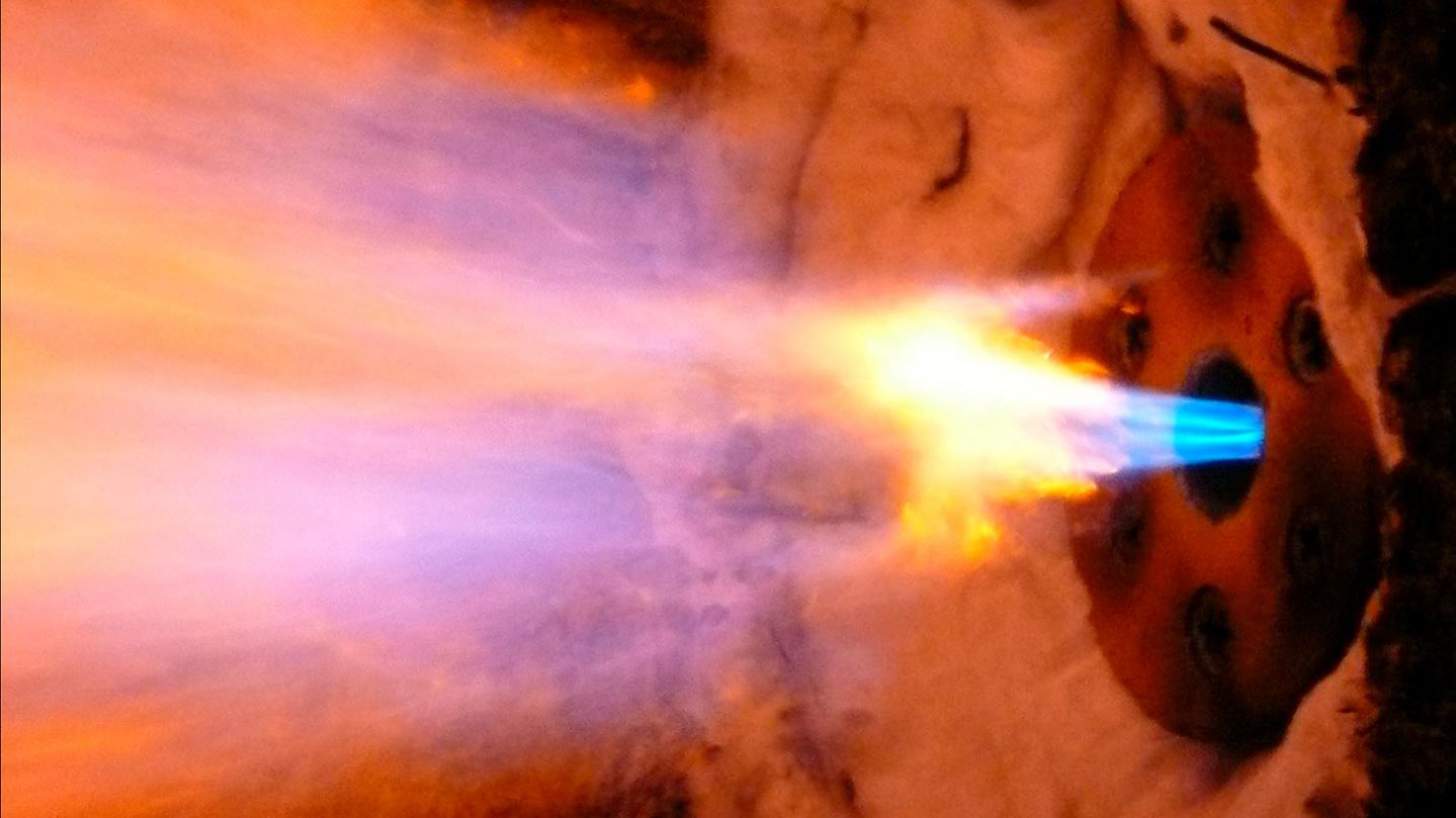 Oxy-fuel burner flame